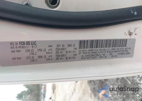 2017 Dodge Journey Se из США, поврежденный, VIN 3C4PDCAB4HT705211